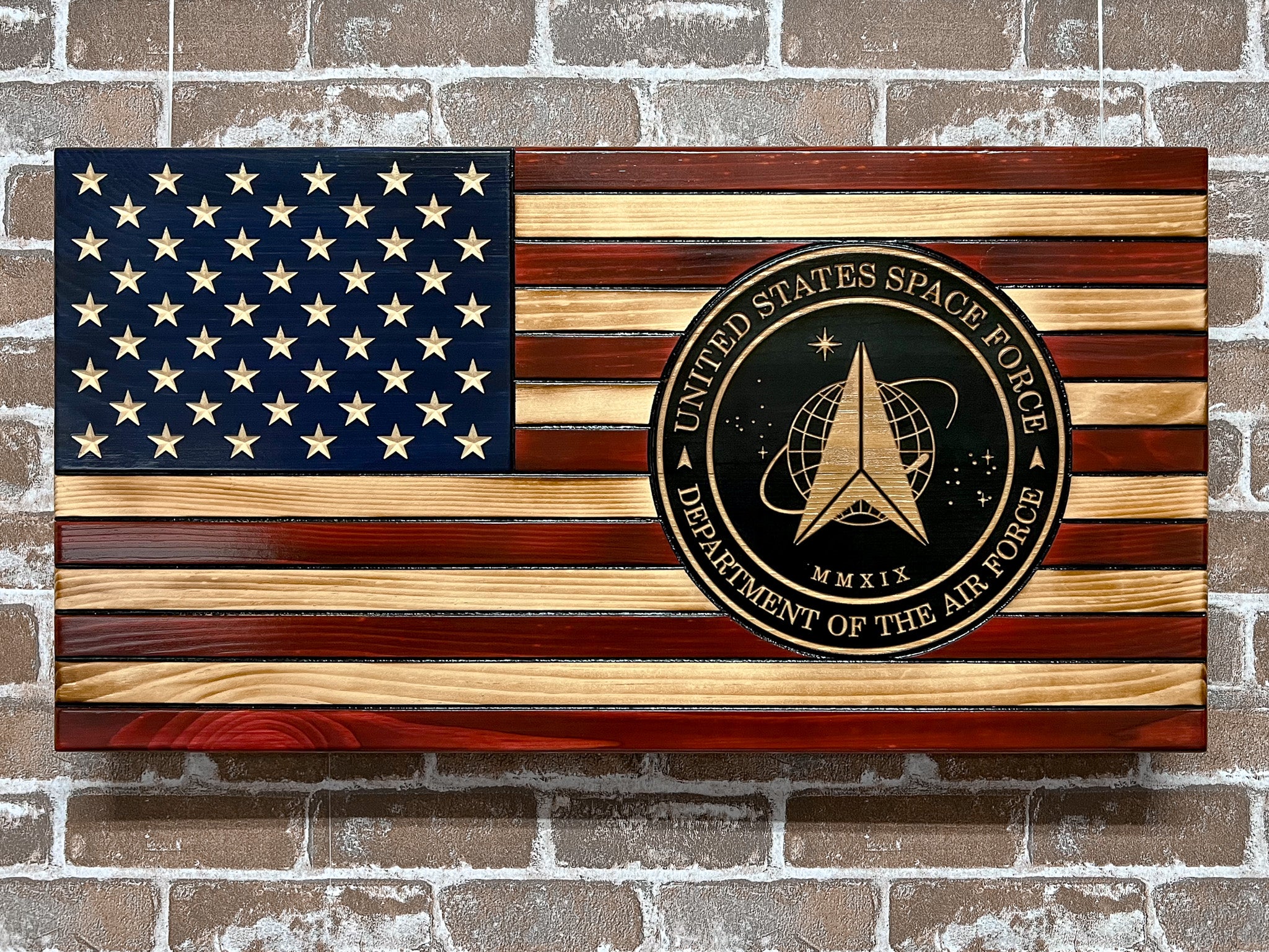 Circle Logo, Custom Logo, Charred American Flag, Patriotic