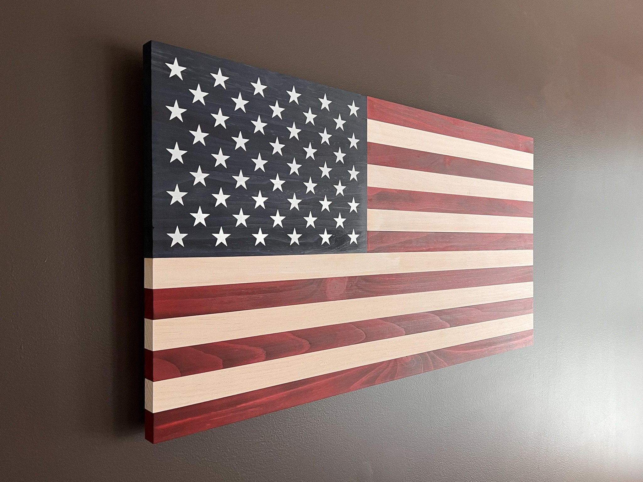 Medium 26"x14", Old Glory, Rustic American Wood Flag, Distressed Flag, Patriotic, American Flag, Flag for patio, Wedding Gift, Graduation